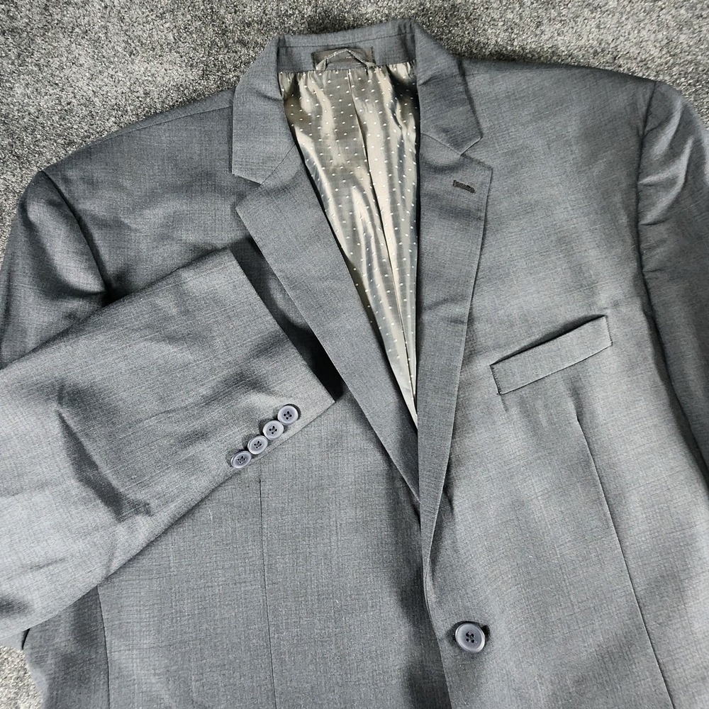Michael Strahan 2 Piece Suit Men's 48S Gray Wool Blend Pants 38x31 Modern - Picture 3 of 16
